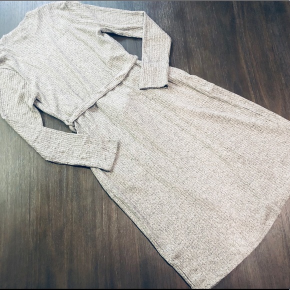 Long Ribbed Knit Tie Waist Cardigan - Picture 4 of 8